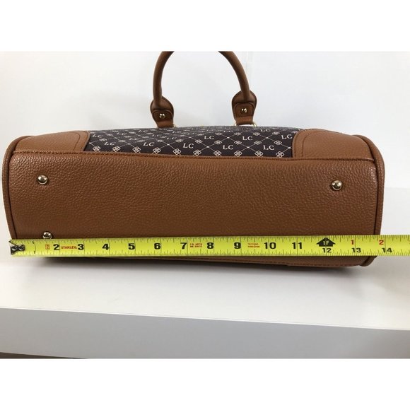 The Danbury Mint Initial Handbag Crossbody "Lynda" Satchel Double Handles  NEW - Picture 8 of 12